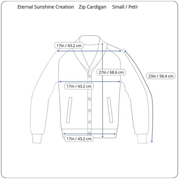 ETERNAL SUNSHINE CREATIONS Troika Zip Jacket Sweater SP - Picture 3 of 9